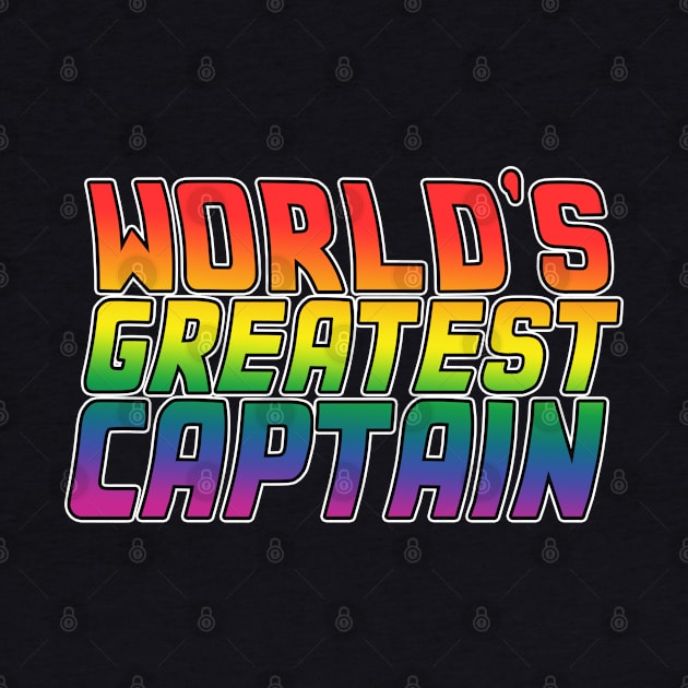 Captain job gifts design. Perfect present for mom dad friend him or her. Lgbt rainbow color by SerenityByAlex